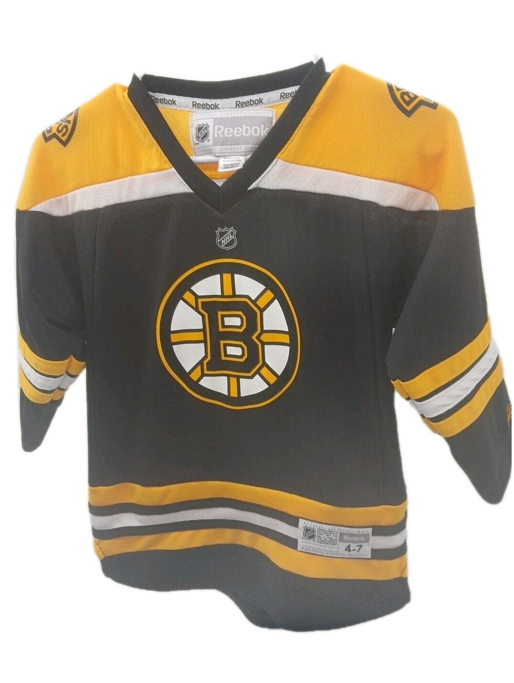Reebok Boston Bruins Lucic Jersey Children's Youth 4-7 Black Gold NHL Official